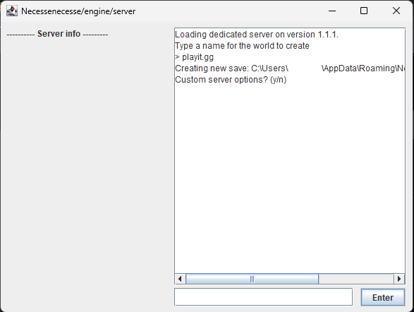 Necesse server config, 2